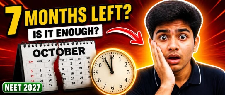 Shocked student next to an October calendar, asking if NEET 2027 preparation from October is enough