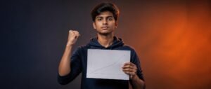 Dropper student holding a rising score graph for the NEET 2027 target 600 plan for droppers