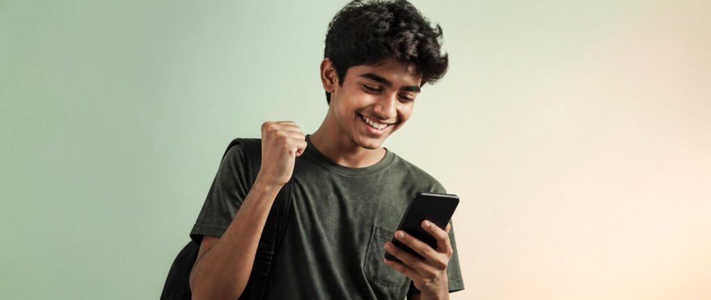 Student reacting with relief after checking the NEET UG counselling 2026 Round 2 result