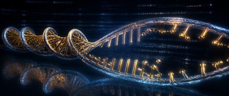 Molecular basis of inheritance NEET PYQ analysis shown as a DNA double helix opening into a replication fork