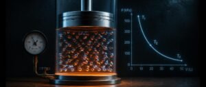 Thermodynamics and KTG NEET PYQ analysis showing gas molecules in a piston cylinder with a pressure–volume curve